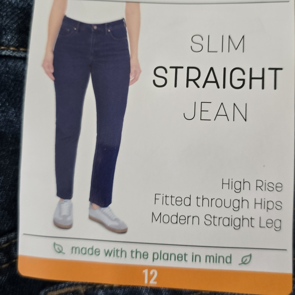 NEW Seven7 Slim Straight Jeans dark blue denim 8